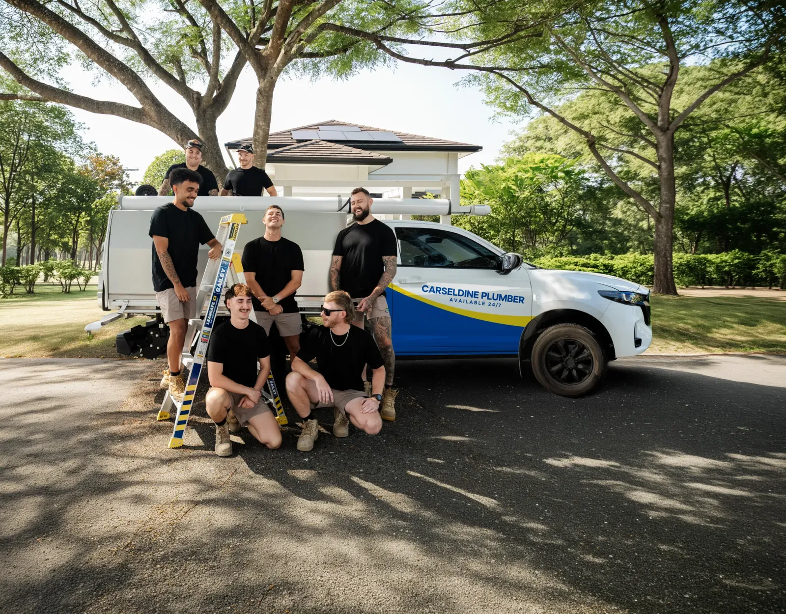 Carseldine Plumber team and ute