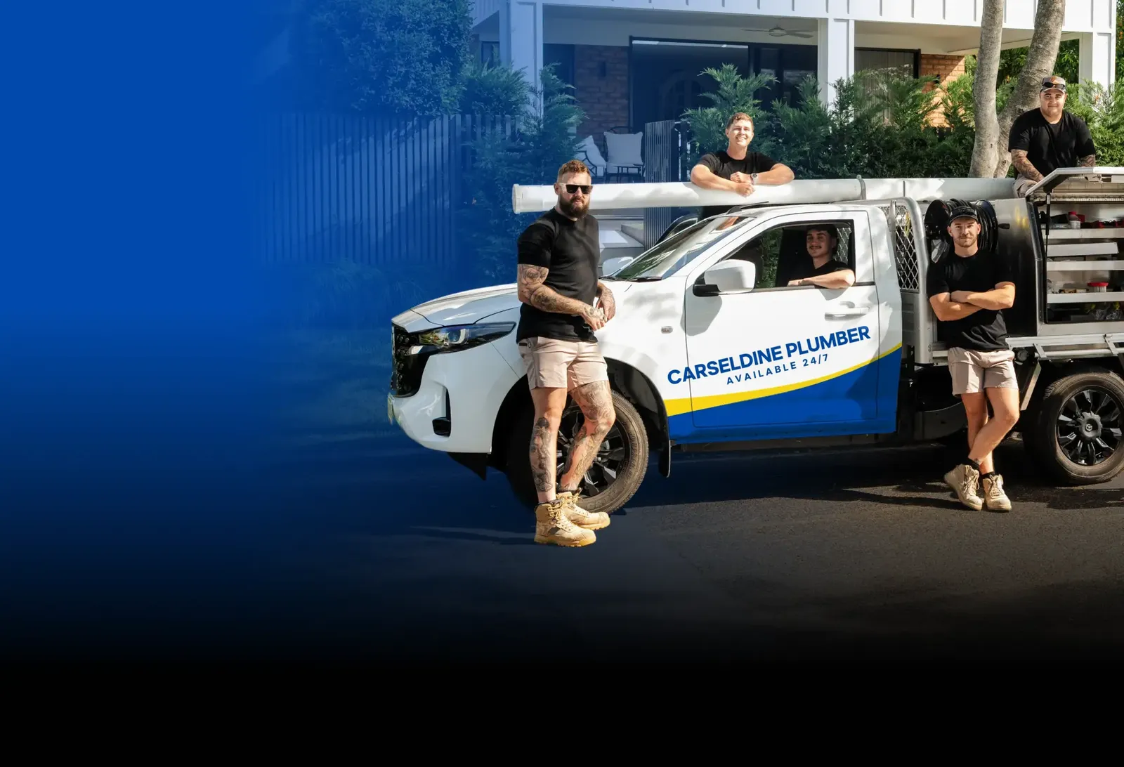 Carseldine Plumber team with the ute